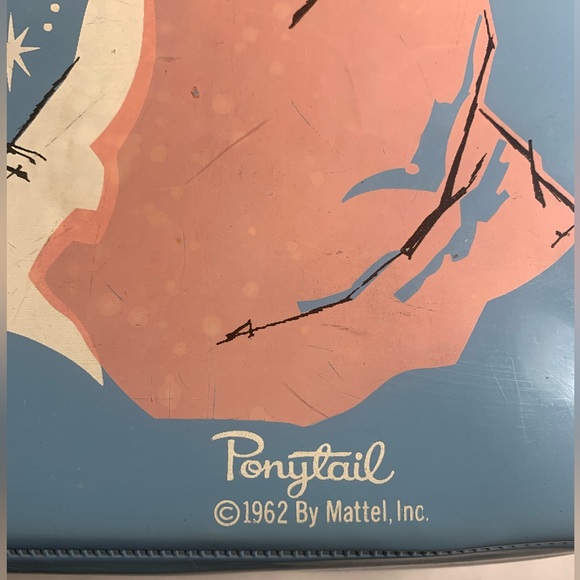 Barbie Doll Case Blue Vintage Ponytail Very Used Case Rip And Dirty Inside - Picture 2 of 12